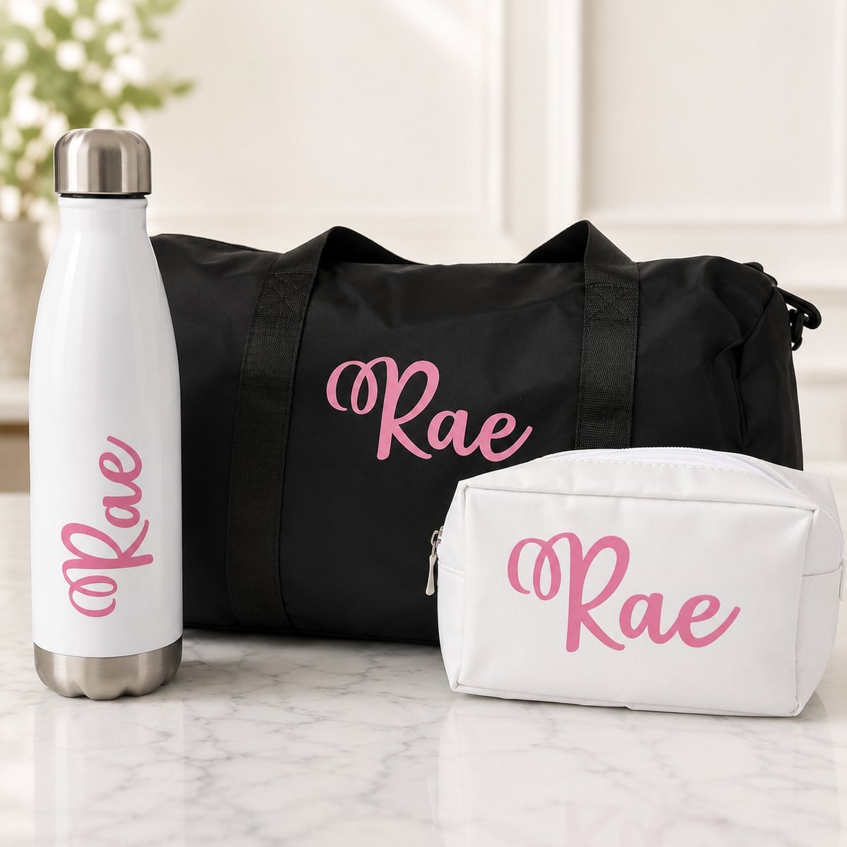 Personalized Duffel Bag Set