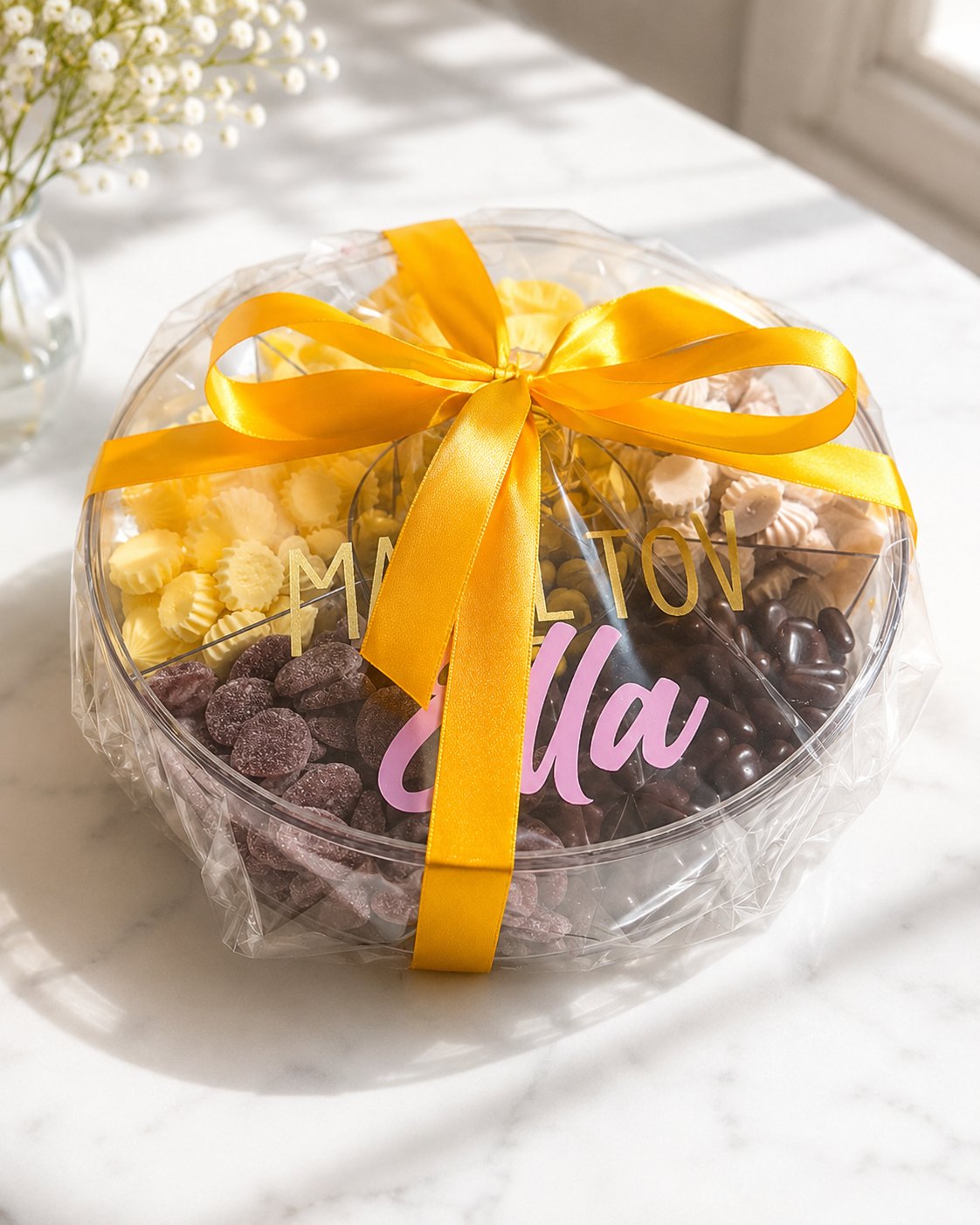 Mazal Tov Candy Platter - Pink