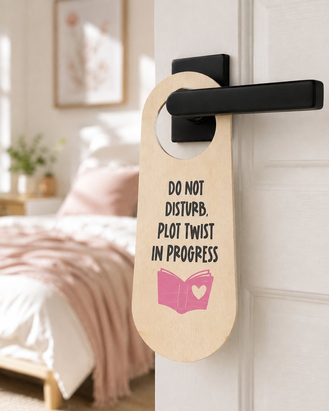 "Plot Twist in Progress" Door Hanger