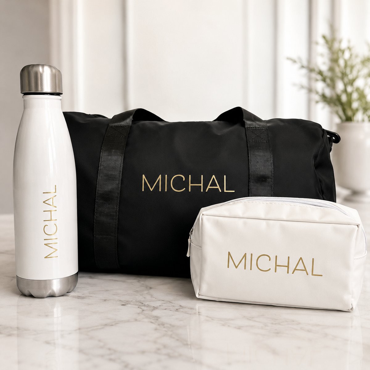 Personalized Travel Gift Set - Gold